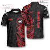 3d All Over Print Red Black Tribal Custom Billiard Polo Shirts For Men Billiard Team Uniform 2