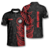 3d All Over Print Red Black Tribal Custom Billiard Polo Shirts For Men Billiard Team Uniform 4
