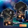 Poker Quad Aces Black Leather Personalized Name 3d Hawaiian Shirt For Poker Players 2