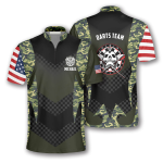 Skull Punk Camouflage American Flag Custom Darts Jerseys for Men, Idea Gift for Dart Lover