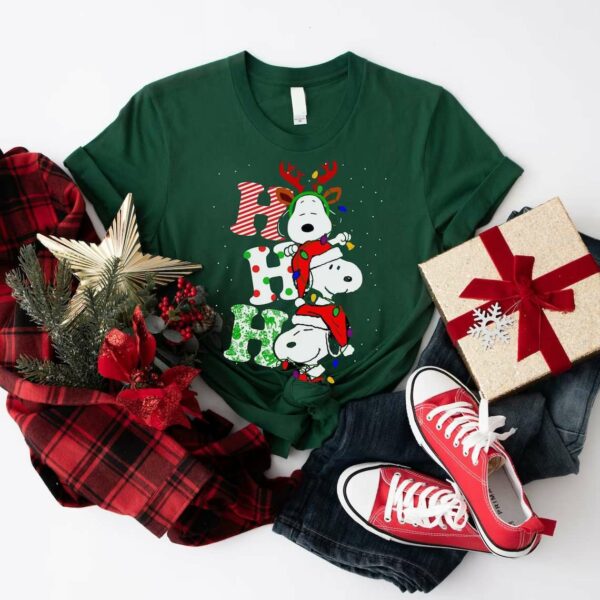 Snoop Ho Ho Ho Christmas Shirt, Peanuts Christmas Shirt, Snoop Dog Lovers Shirt, Christmas Family Matching 2023 Shirt