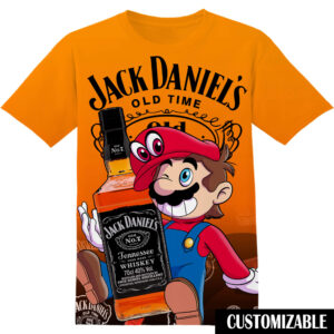 Customized Jack Daniels Super Mario Shirt