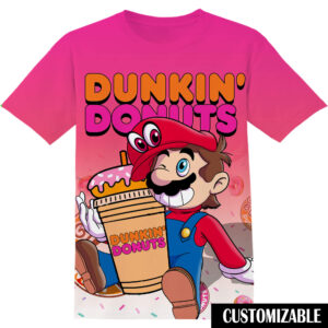 Customized Dunkin Donuts Super Mario Shirt
