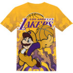 Customized NBA Los Angeles Lakers Super Mario Shirt