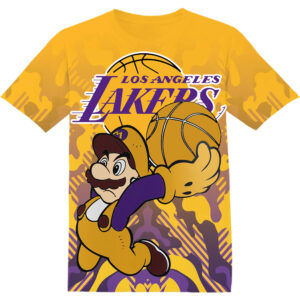 Customized NBA Los Angeles Lakers Super Mario Shirt