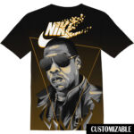 Customized Jay Z New Bootleg 90s Black T-Shirt, Music Rap Singer Rapper Shirt, Gift For Fan Shirt