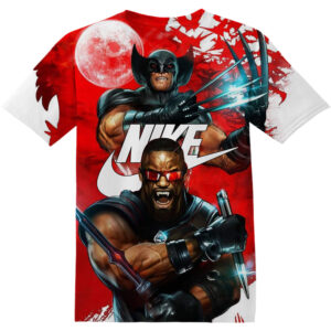 Customized Marvel Wolverine vs Blade Shirt comic