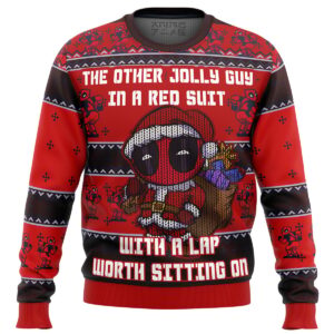Deadpool Jolly Red Guy Ugly Christmas Sweater