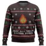 Ghibli May All Your Bacon Burn Ugly Christmas Sweater