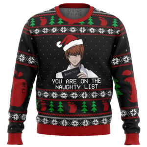 Death Note Naughty List Ugly Christmas Sweater