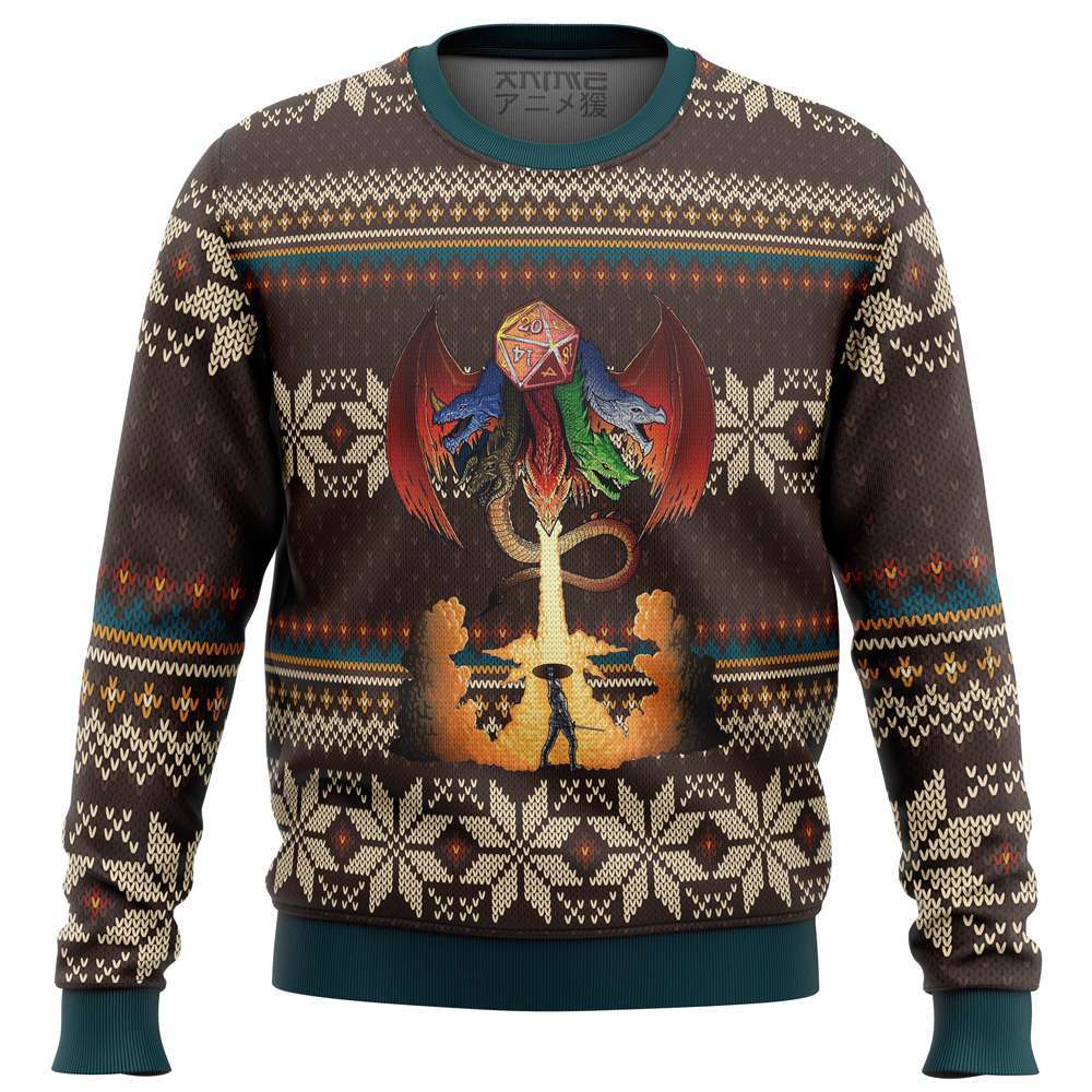 Dungeons Dragons Ugly Christmas Sweater