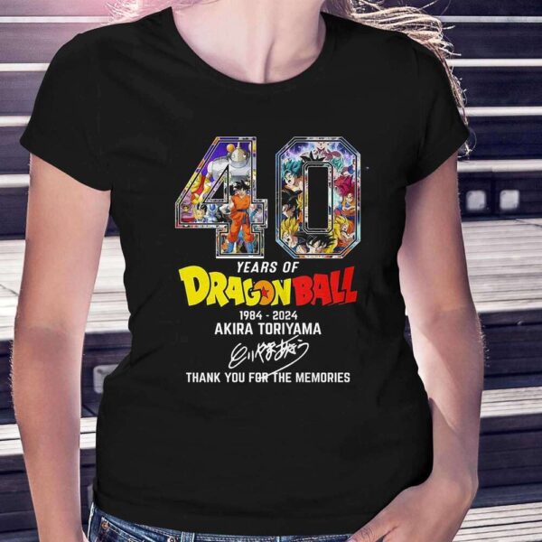 40 Years Of Dragon Ball 1984 to 2024 Shirt, Akira Toriyama Thank You For The Memories, Akira Toriyama Rip Shirt