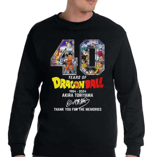 40 Years Of Dragon Ball 1984 to 2024 Shirt, Akira Toriyama Thank You For The Memories, Akira Toriyama Rip Shirt