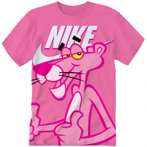 Customized Cartoon Gifts Pink Panther Shirt