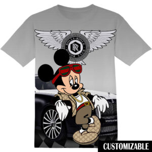 Customized Rolls Royce Motor Cars Disney Mickey Shirt