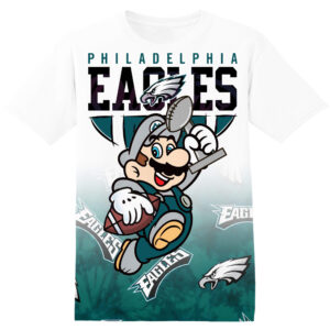 Customized NFL Philadelphia Eagles Super Mario Shirt