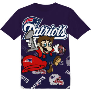 Customized NFL New England Patriots Super Mario Shirt