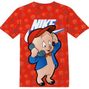 Customized Cartoon Looney Tunes Porky Pig Shirt