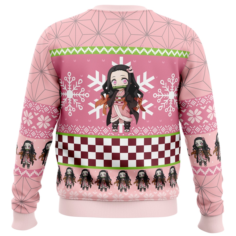 Chibi Christmas Nezuko Kamado Demon Slayer Ugly Christmas Sweater