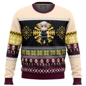 Chibi Christmas Tengen Uzui Demon Slayer Ugly Christmas Sweater