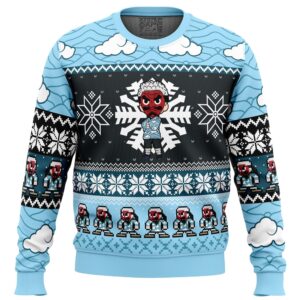 Chibi Christmas Urokodaki Sakonji Demon Slayer Ugly Christmas Sweater