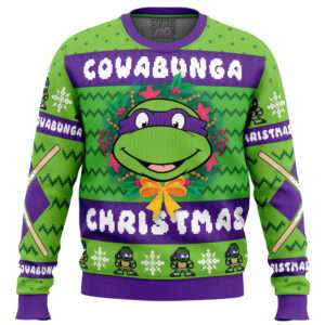Cowabunga Donatello Christmas Teenage Mutant Ninja Turtles Ugly Christmas Sweater