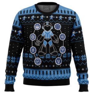 Elemental Weapon Mega Man Ugly Christmas Sweater
