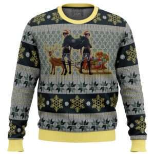 Eren Yeager and Levi Ackerman Attack on Titan Ugly Christmas Sweater
