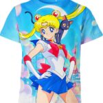 Luna and Usagi Tsukino from Sailor Moon Shirt