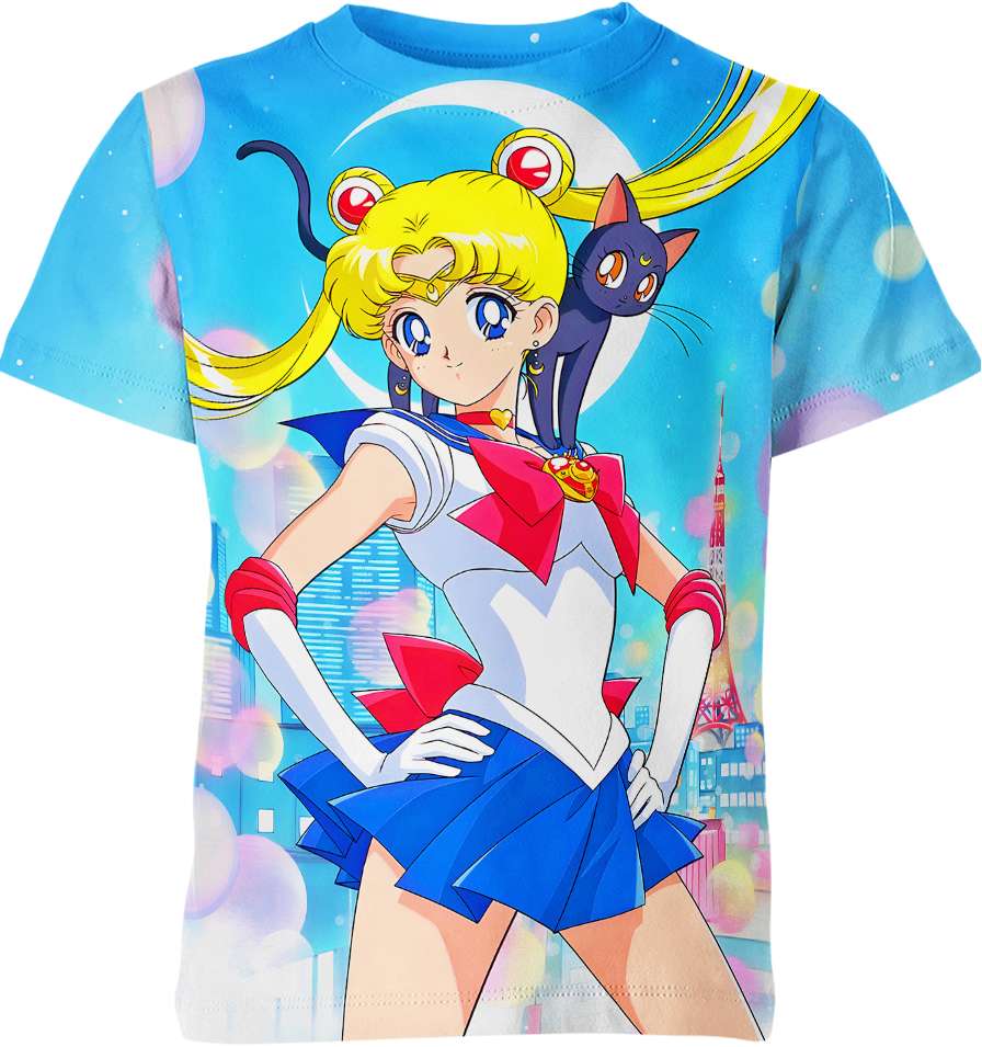 Luna and Usagi Tsukino from Sailor Moon Shirt