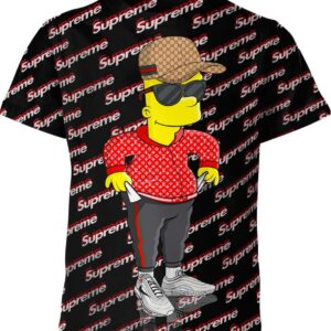 Bart Simpson Supreme Gucci Louis Vuitton Shirt