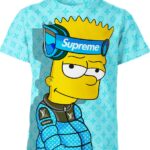 Bart Simpson Louis Vuitton Supreme Shirt