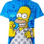 Homer Jay Simpson Louis Vuitton Role The Simpsons Shirt