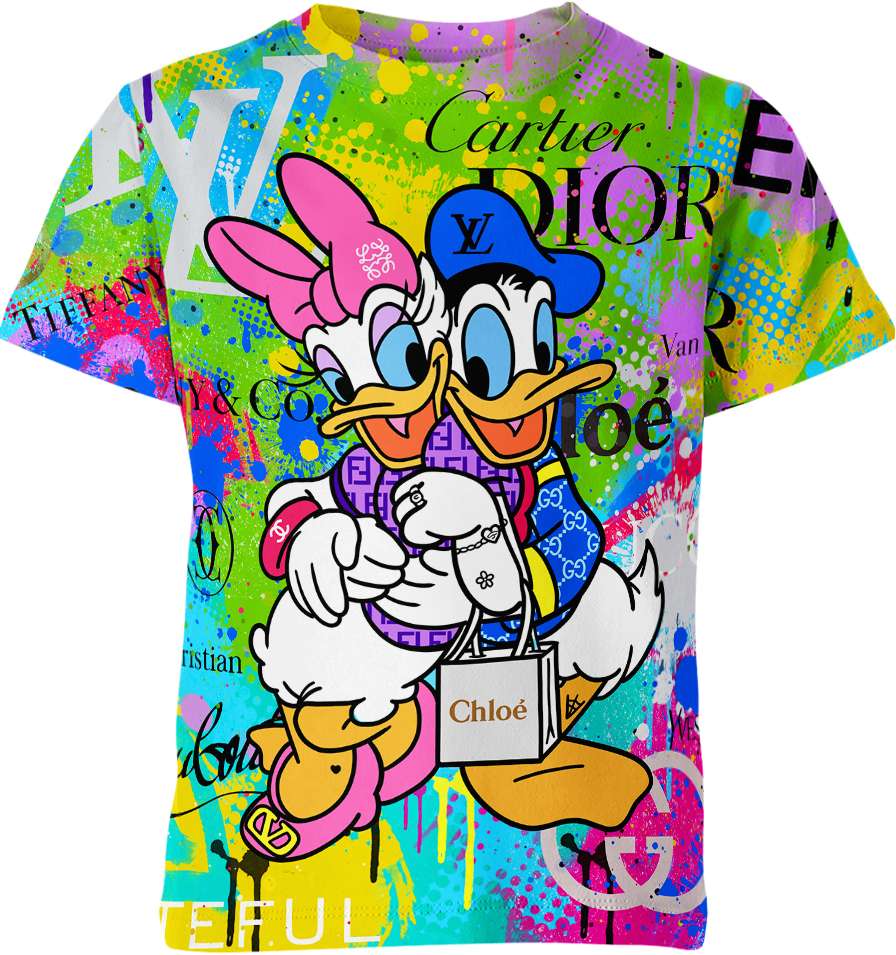 Daisy Duck Donald Duck Fendi Chloe Gucci Louis Vuitton Shirt