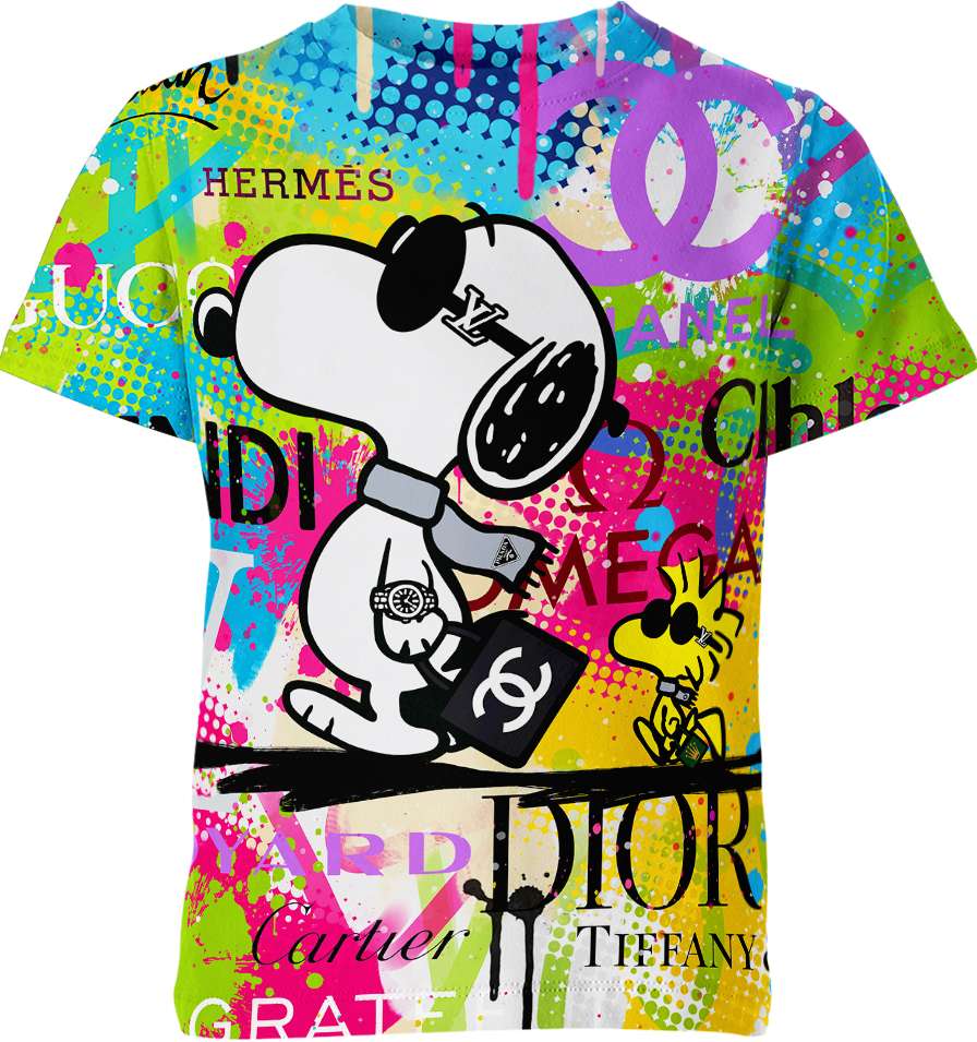 Snoopy Woodstock Rolex Louis Vuitton Shirt