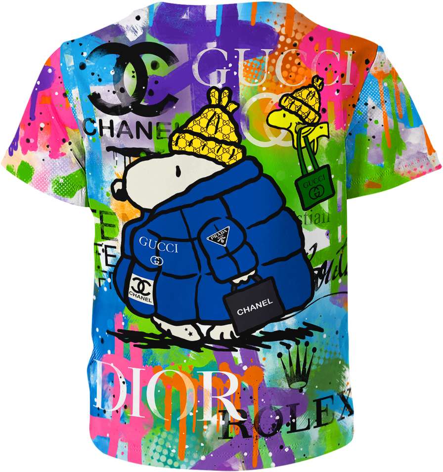 Snoopy Woodstock Gucci Chanel Shirt