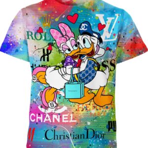 Daisy Duck Donald Duck Fendi Gucci Chanel Shirt