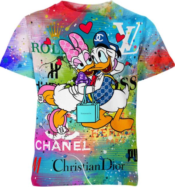 Daisy Duck Donald Duck Fendi Gucci Chanel Shirt