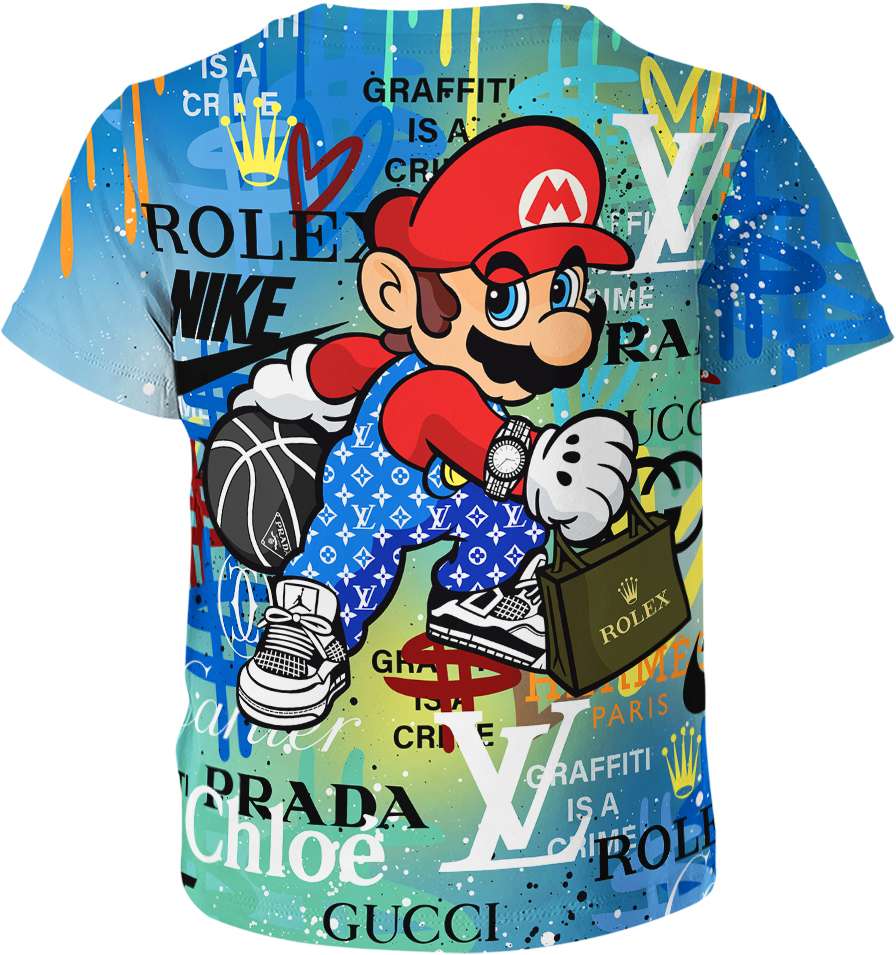 Super Mario Rolex Louis Vuitton Nike Shirt