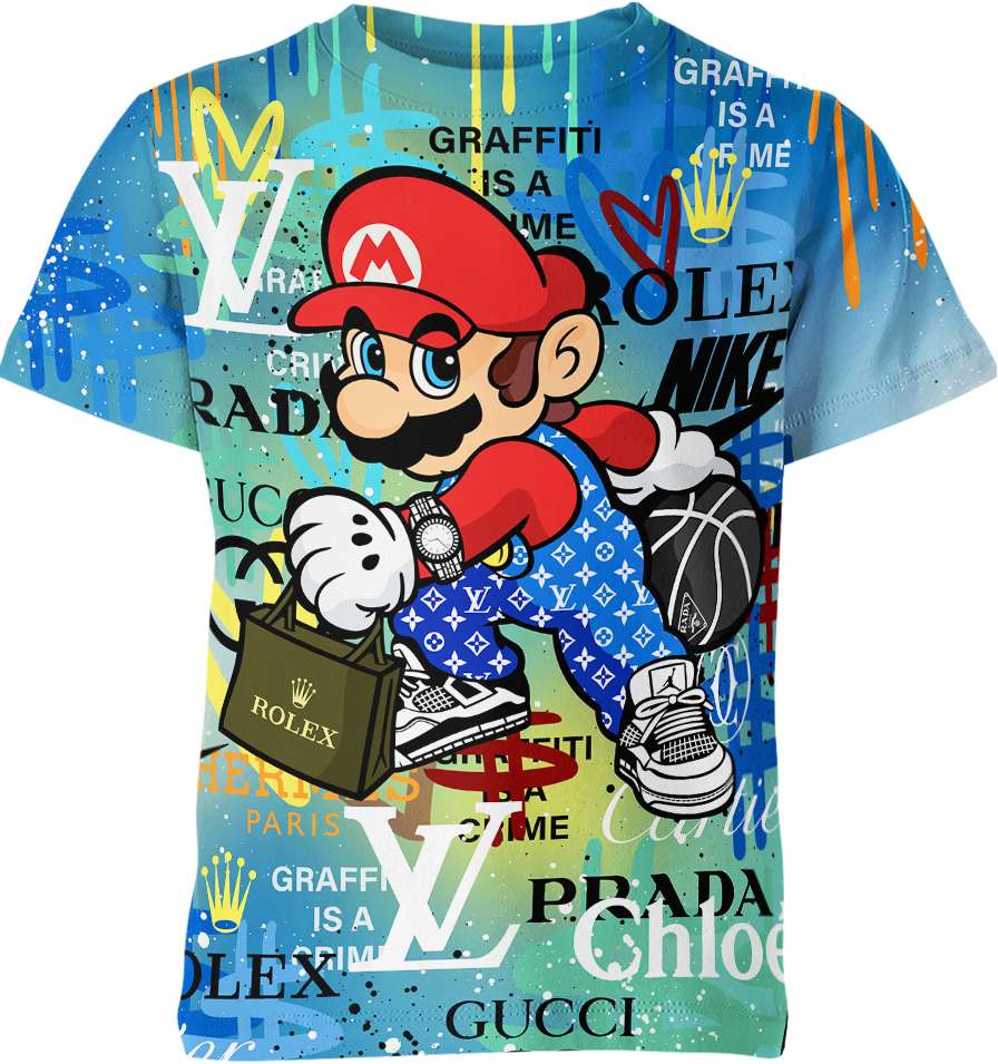 Super Mario Rolex Louis Vuitton Nike Shirt