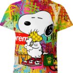 Snoopy Woodstock Gucci Rolex Nike Louis Vuitton Shirt