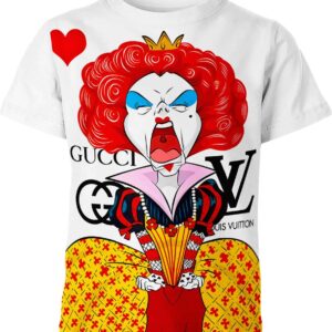 Queen Of Hearts Louis Vuitton Gucci Shirt