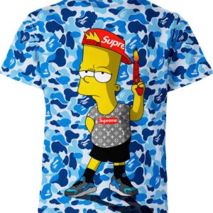 Bart Simpson Louis Vuitton Supreme Nike Shirt