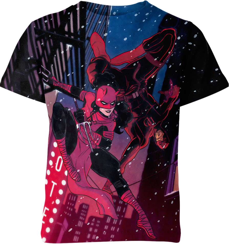 Daredevil And Elektra Marvel Comics Shirt