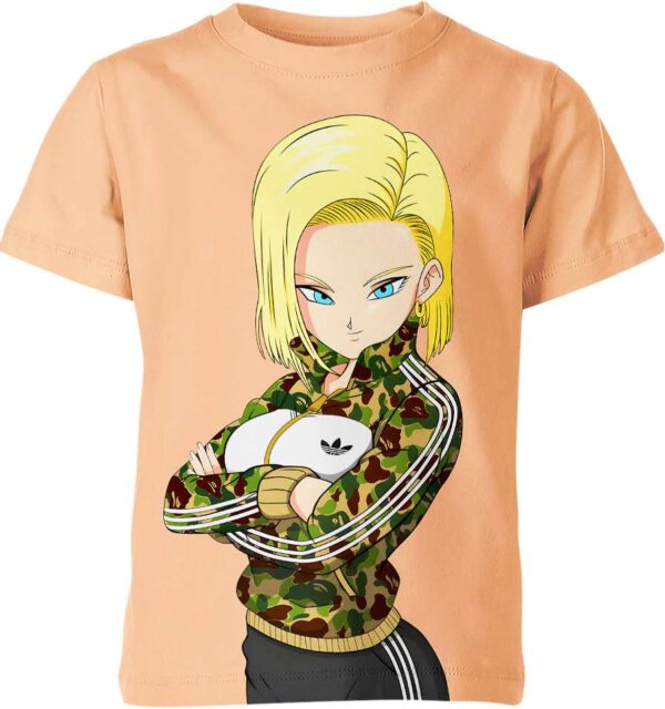 Android 18 From Dragon Ball Z Adidas Shirt