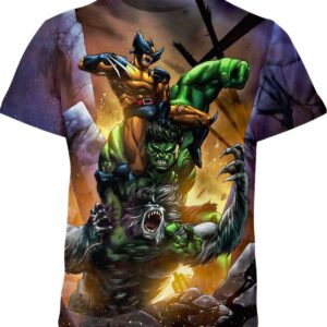 Wolverine Hulk Wendigo Marvel Comics Shirt
