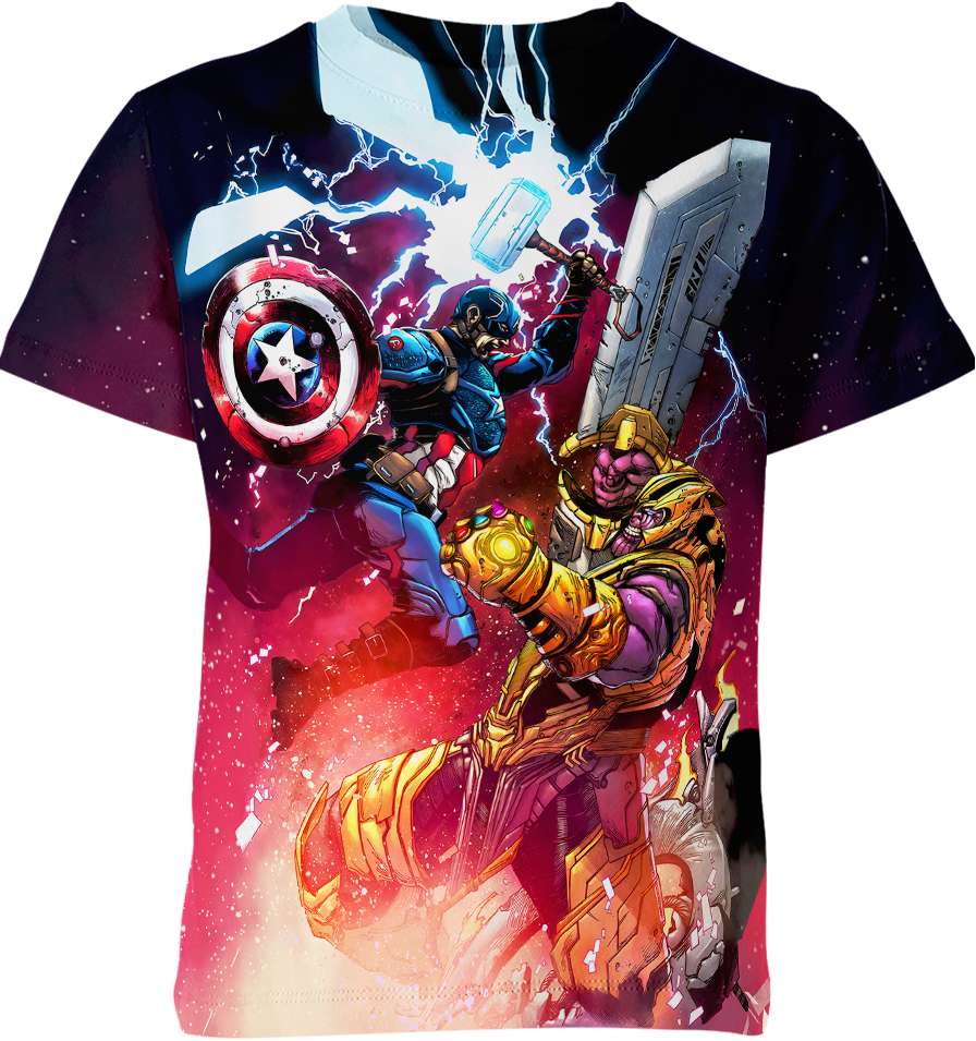 Captain America Vs Thanos Marvel Comics Shirt