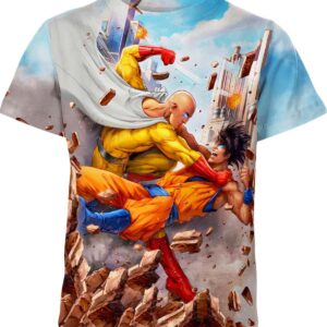 Saitama Vs Son Goku Dragon Ball Z One Punch Man Shirt