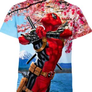 Deadpool In Japan Mount Fugi Marvel Comics Shirt