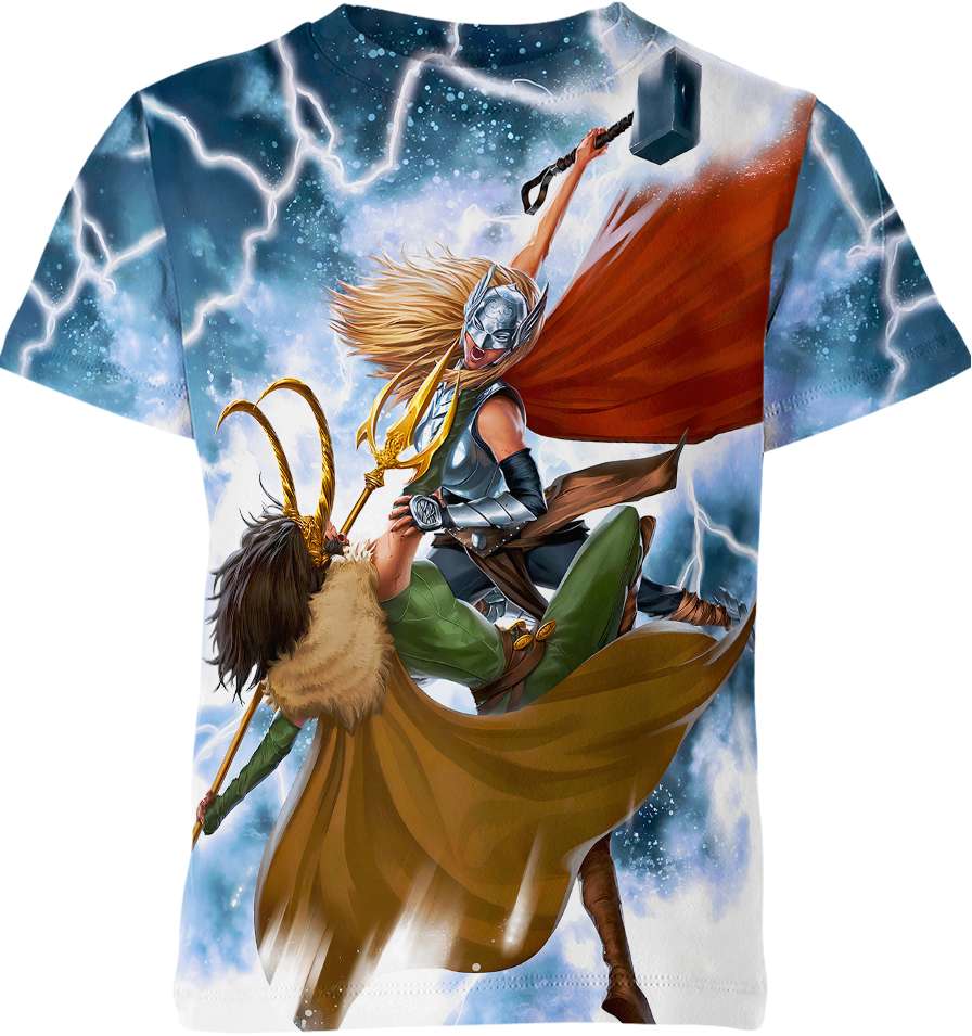 Thor Vs Loki Marvel Comics Shirt